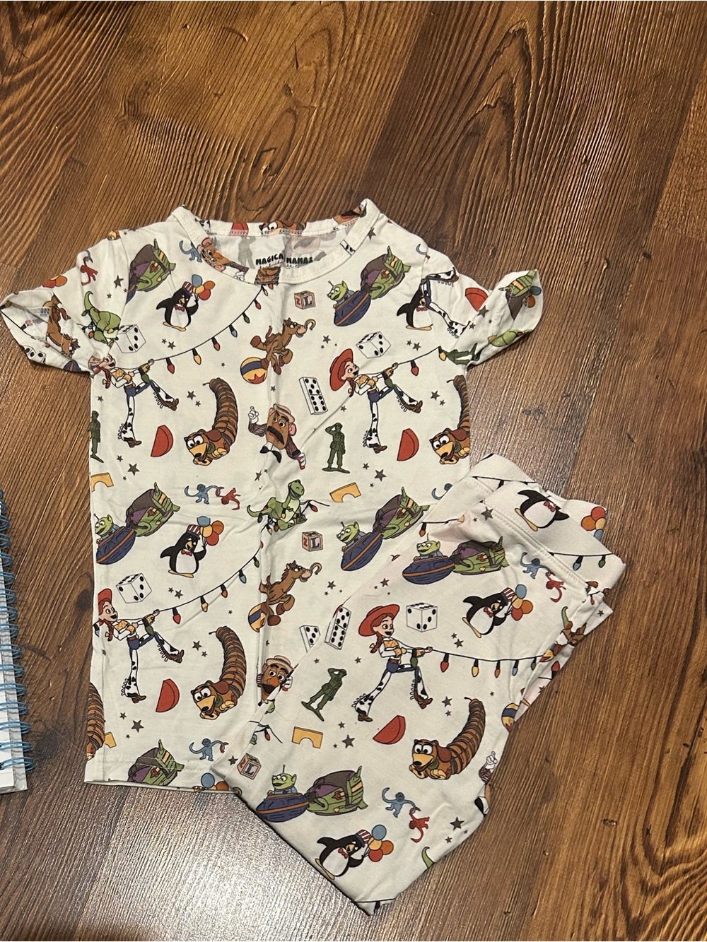 Kids Bamboo Toy Story White Character Pajama Set
